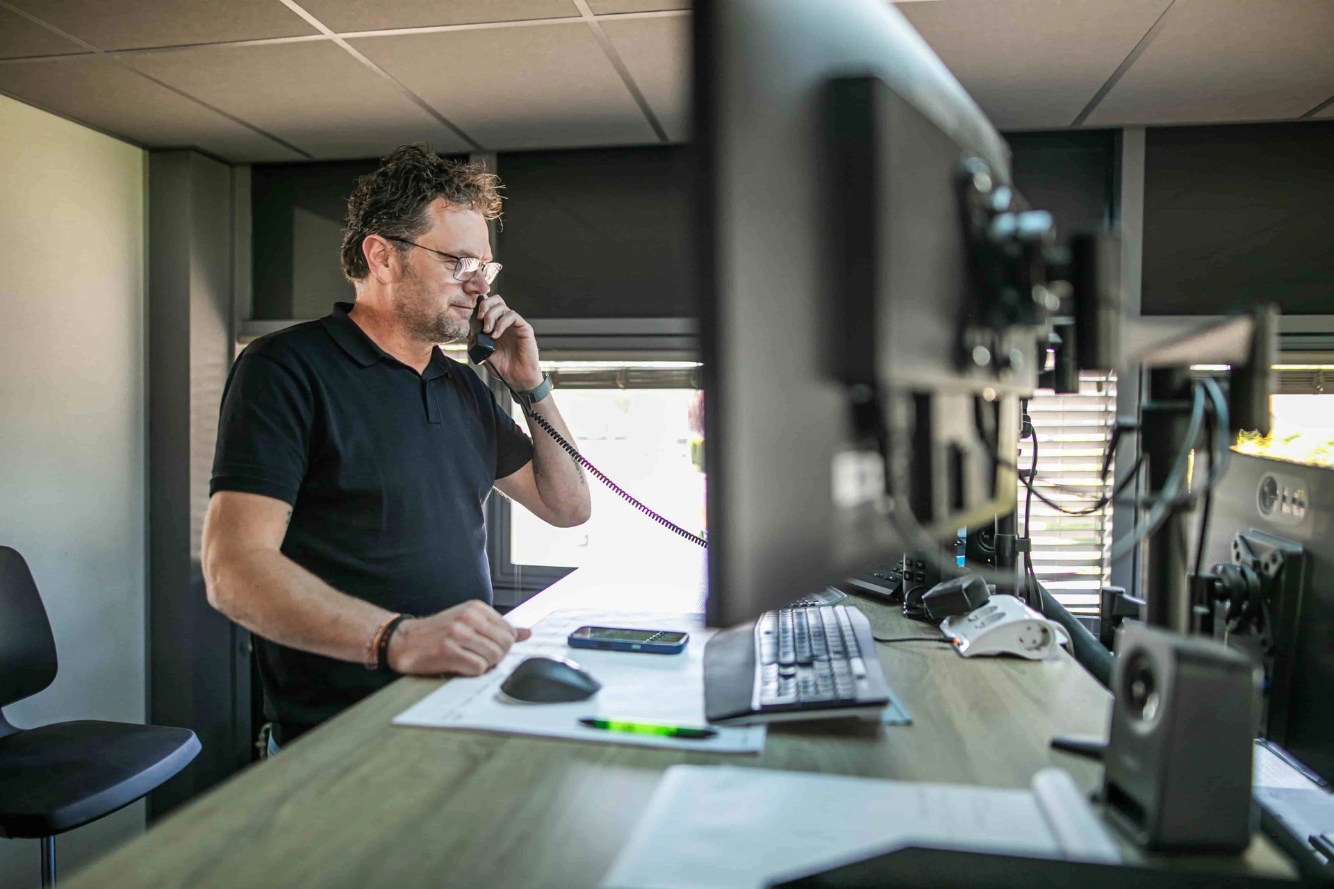 Persoon aan het bellen